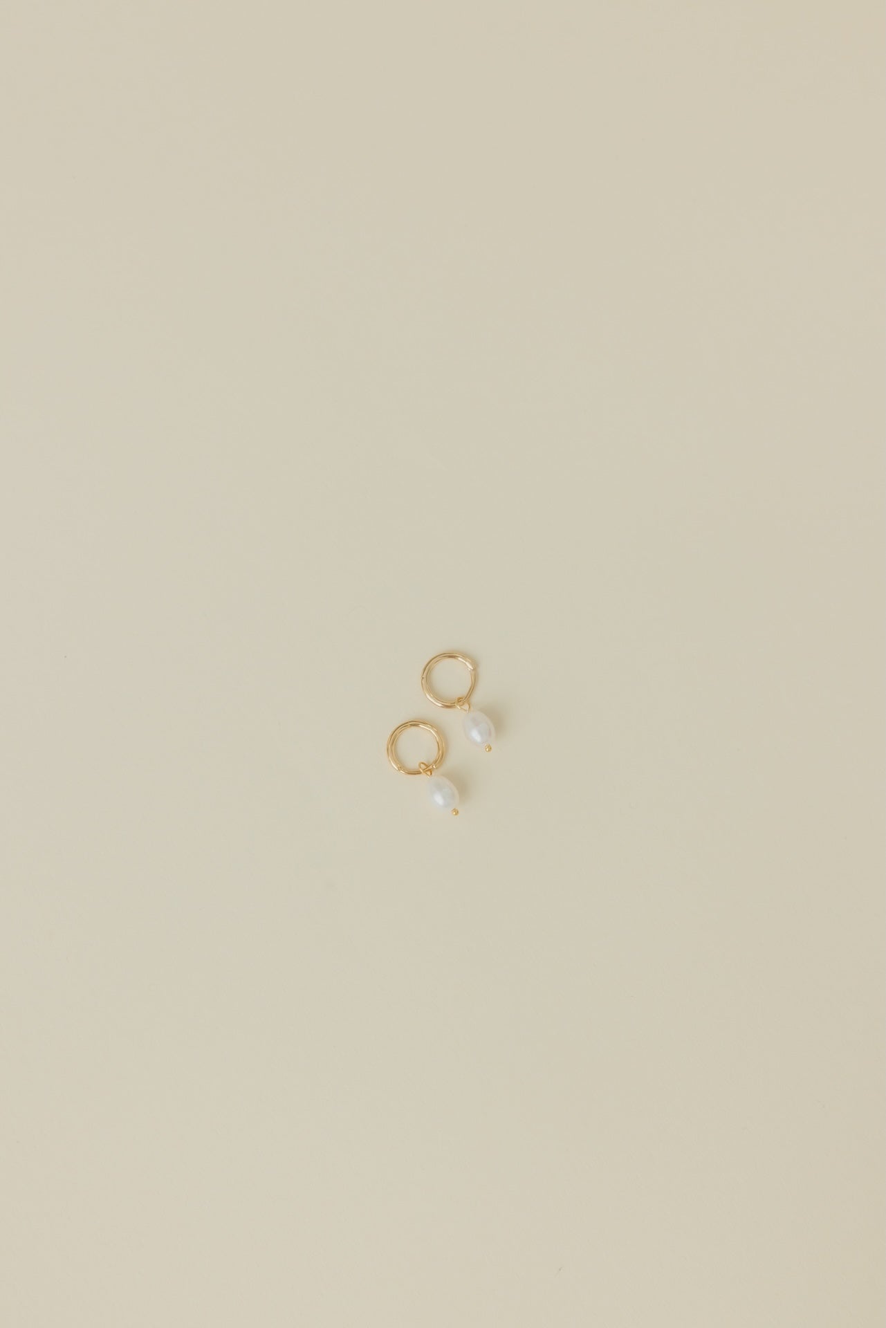 Pearl Gold Hoops